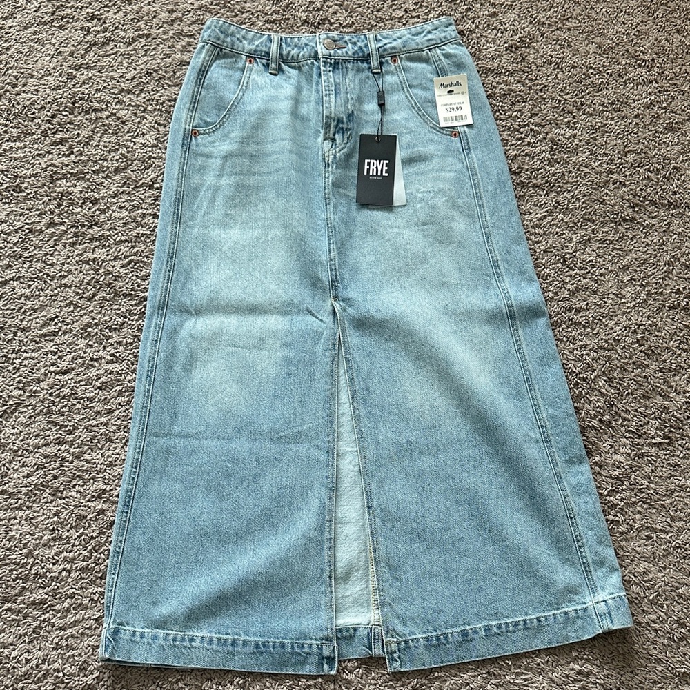 Frye Light Blue Denim Skirt